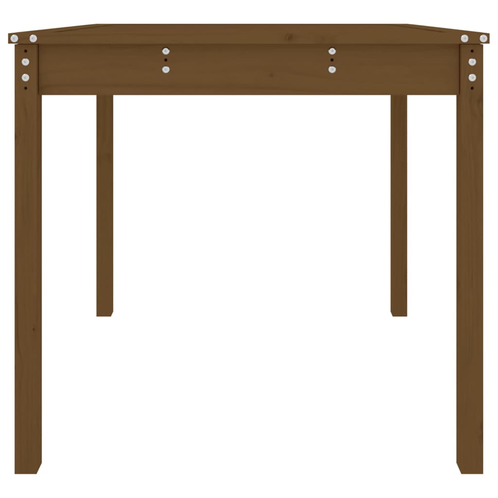Mesa de jardín 82,5x82,5x76cm madera maciza de pino marrón miel
