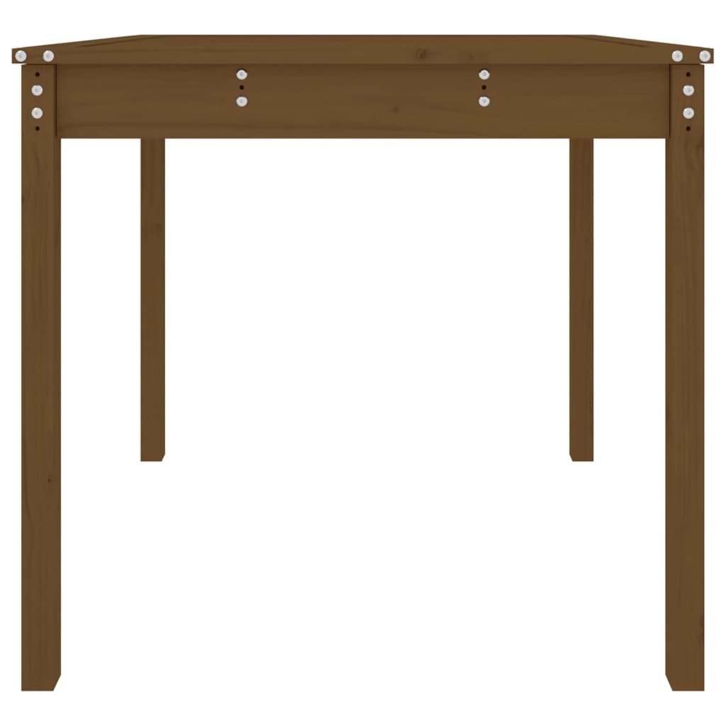 Garden table 82.5x82.5x76cm solid pine wood honey brown