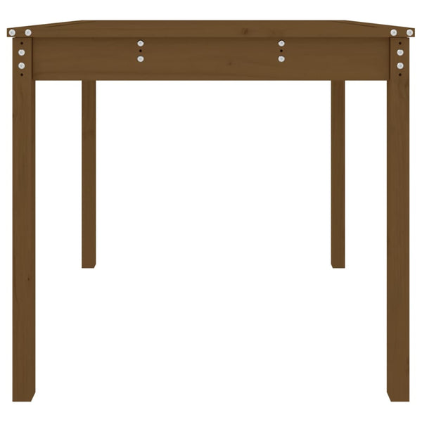 Garden table 82.5x82.5x76cm solid pine wood honey brown