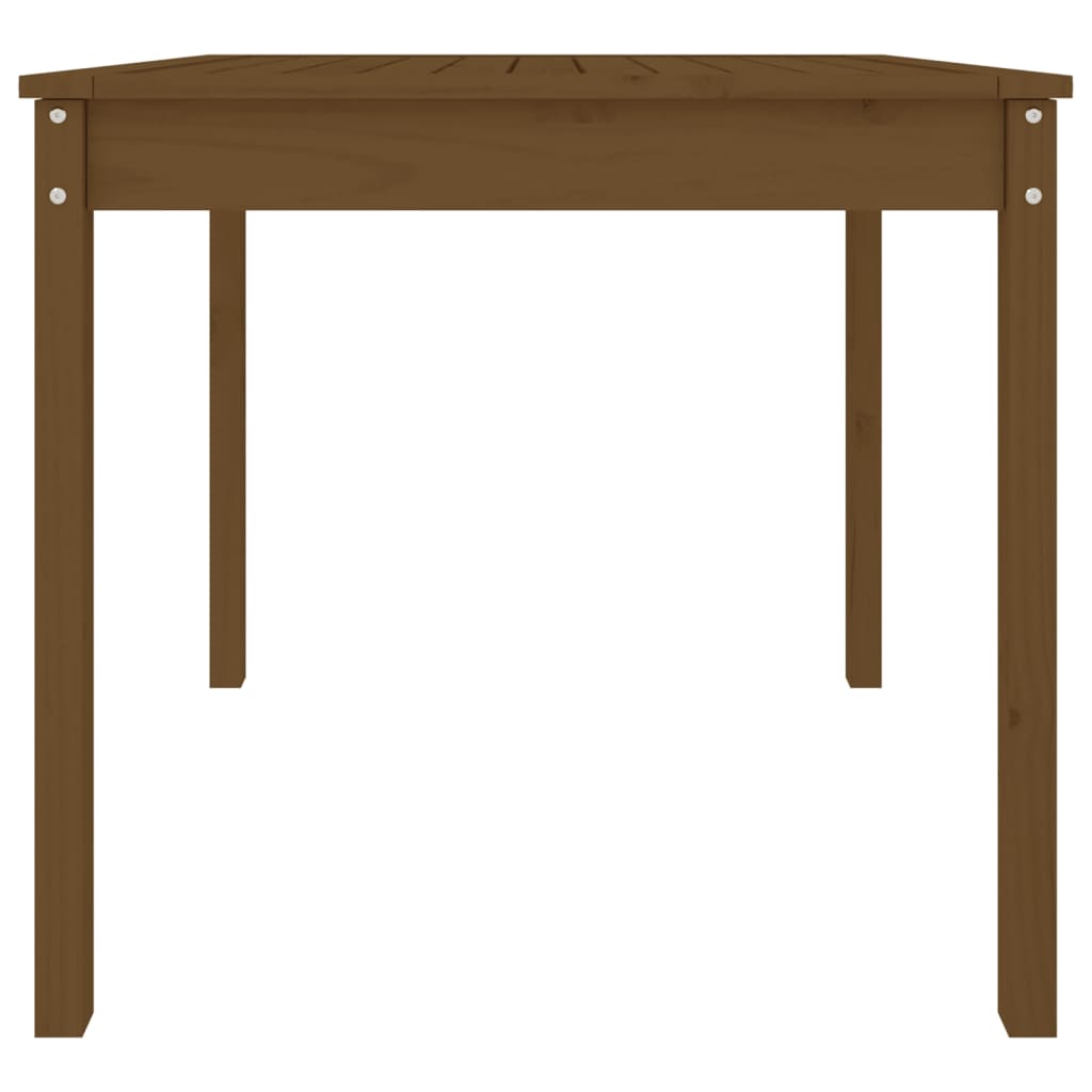 Garden table 82.5x82.5x76cm solid pine wood honey brown