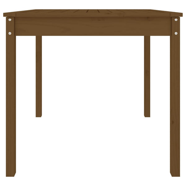 Mesa de jardín 82,5x82,5x76cm madera maciza de pino marrón miel