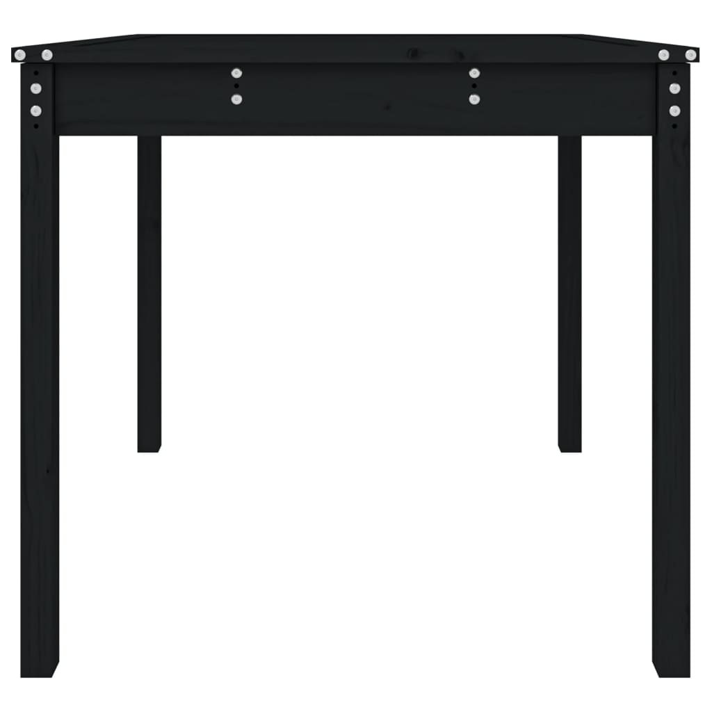 Garden table 82.5x82.5x76 cm solid pine wood black