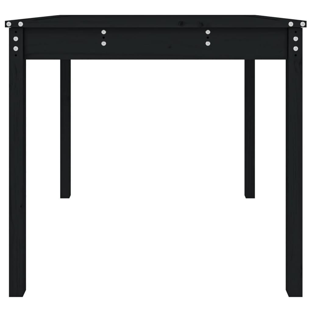 Mesa de jardín 82,5x82,5x76 cm madera maciza de pino negro