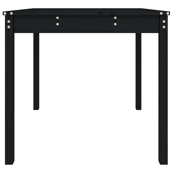 Garden table 82.5x82.5x76 cm solid pine wood black