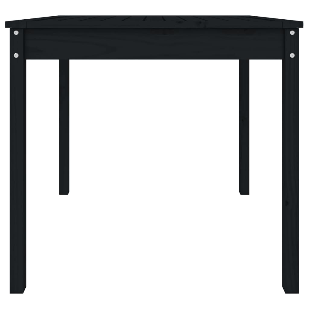 Mesa de jardín 82,5x82,5x76 cm madera maciza de pino negro