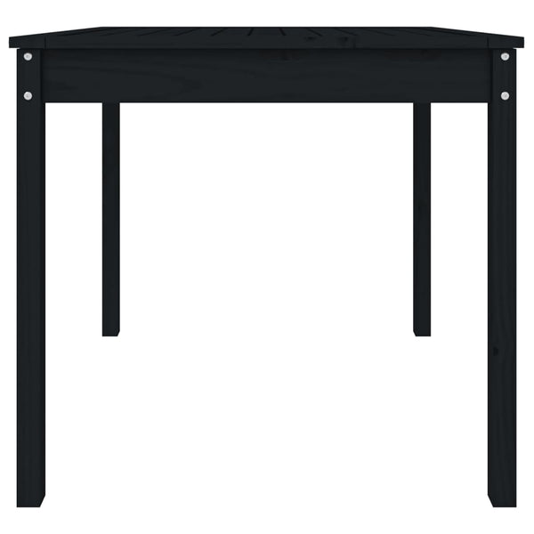 Mesa de jardín 82,5x82,5x76 cm madera maciza de pino negro