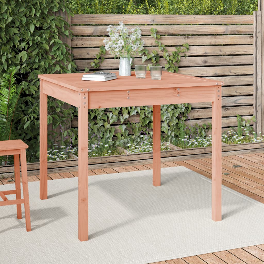 Mesa de jardín 82,5x82,5x76 cm madera maciza de douglas