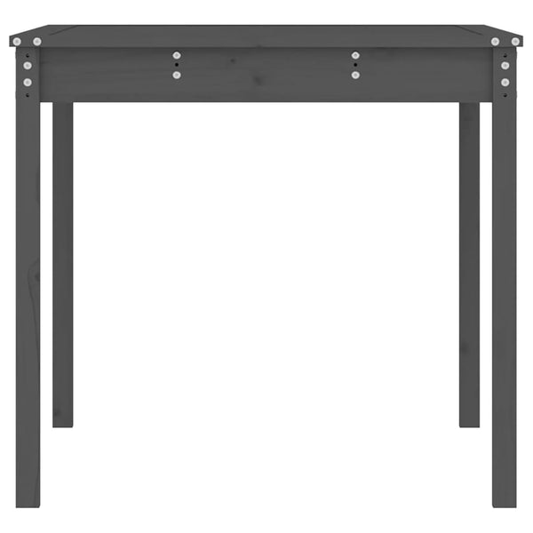 Garden table 121x82.5x76 cm solid pine wood gray