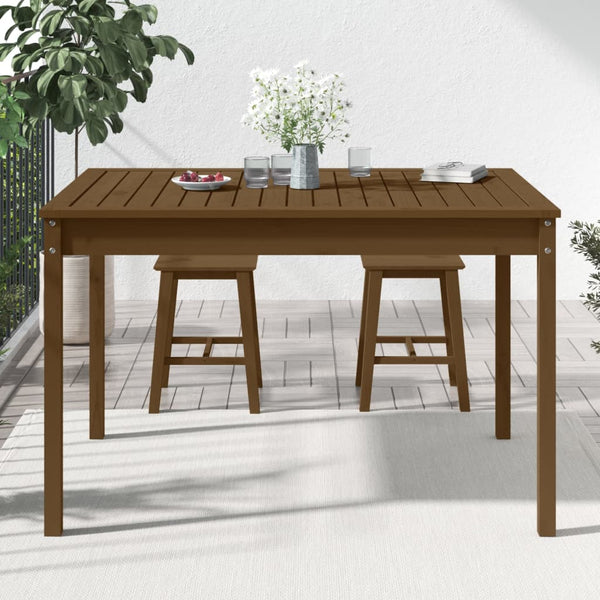 Garden table 121x82.5x76 cm solid pine honey brown