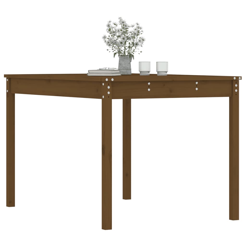 Garden table 121x82.5x76 cm solid pine honey brown