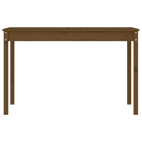 Garden table 121x82.5x76 cm solid pine honey brown