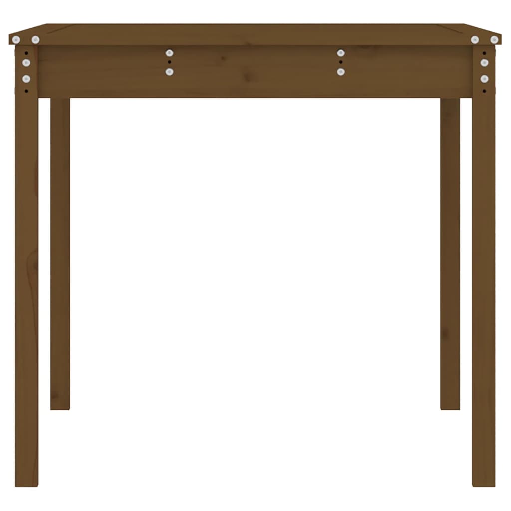 Mesa de jardín 121x82,5x76 cm pino macizo marrón miel