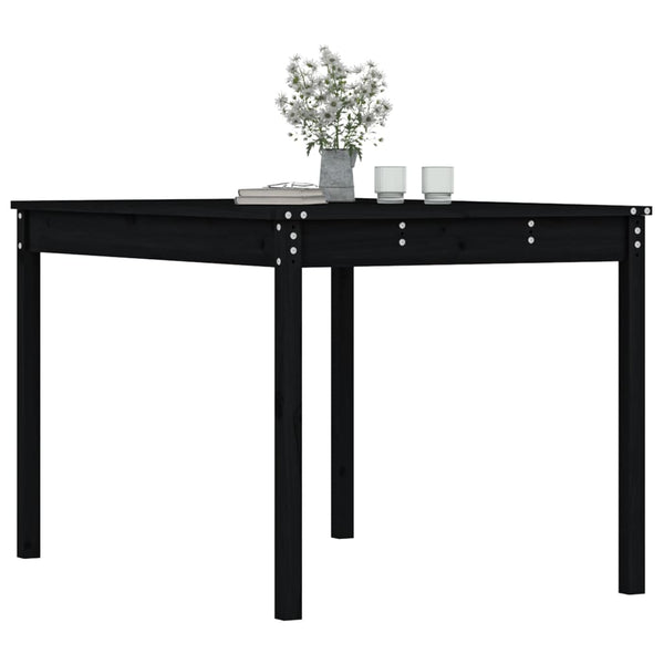 Mesa de jardín 121x82,5x76 cm madera maciza de pino negro