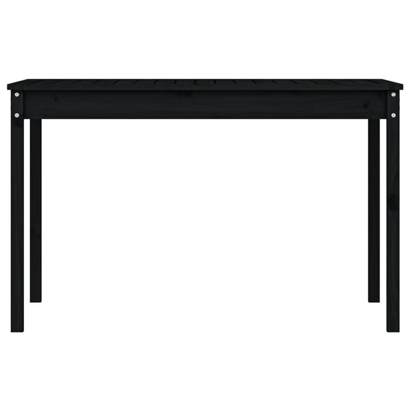 Garden table 121x82.5x76 cm solid pine wood black