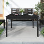 Garden table 121x82.5x76 cm solid pine wood black