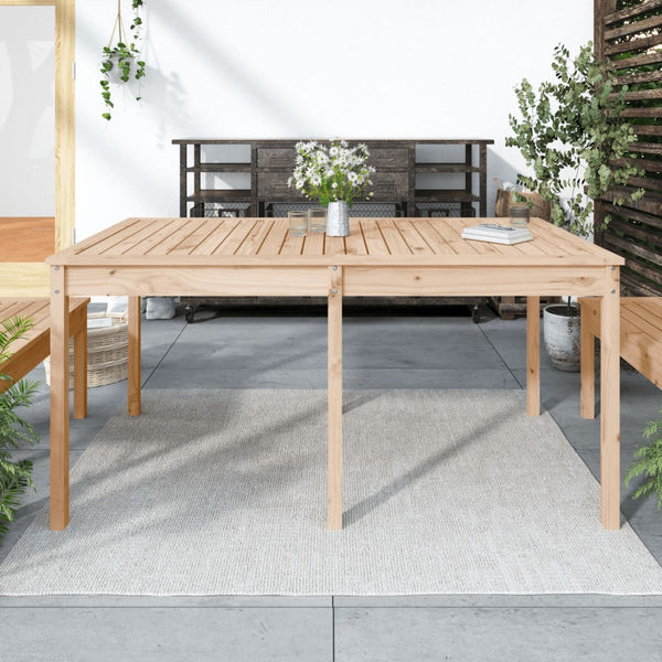 Garden table 159.5x82.5x76 cm solid pine wood