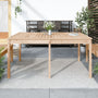 Mesa de jardín 159,5x82,5x76 cm madera maciza de pino