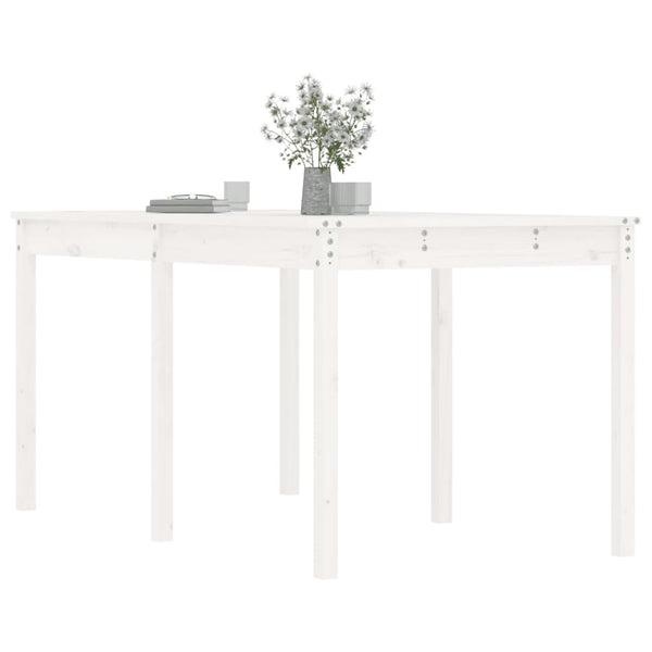 Mesa de jardim 159,5x82,5x76 cm madeira de pinho maciça branco