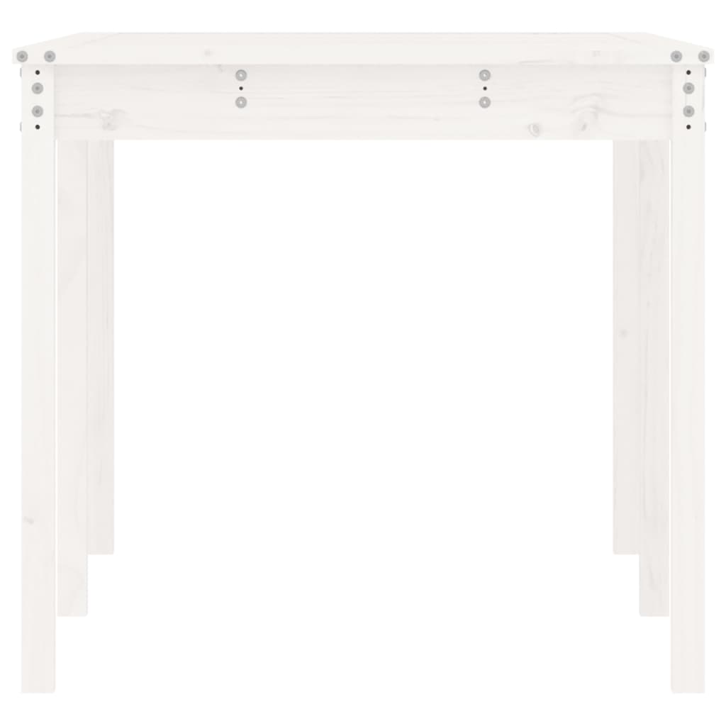 Mesa de jardim 159,5x82,5x76 cm madeira de pinho maciça branco