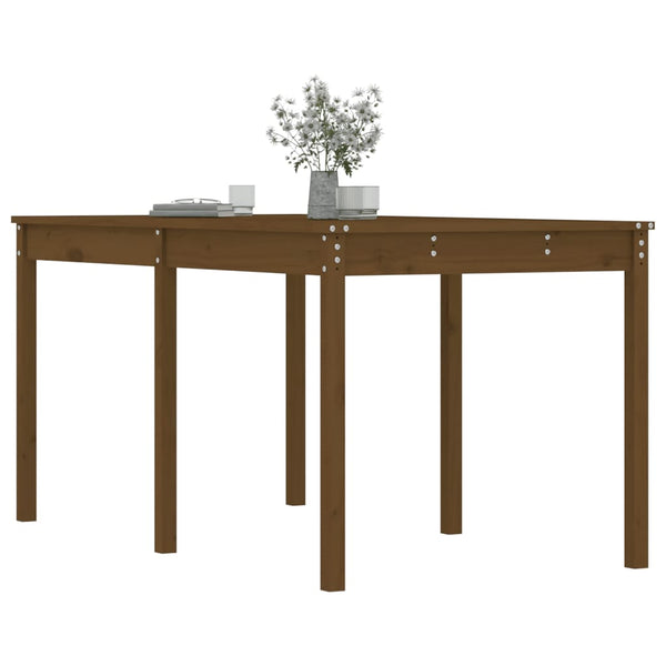 Garden table 159.5x82.5x76 cm solid pine honey brown