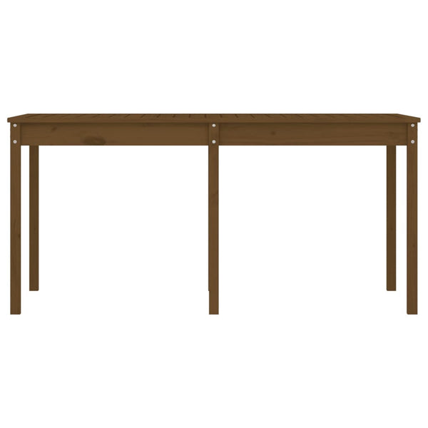 Garden table 159.5x82.5x76 cm solid pine honey brown