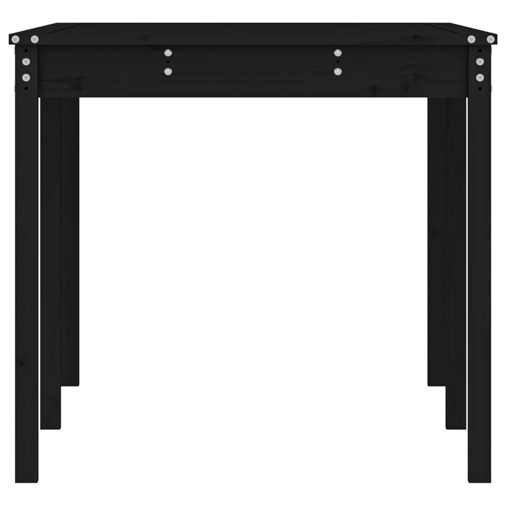 Mesa de jardín 159,5x82,5x76 cm madera maciza de pino negro