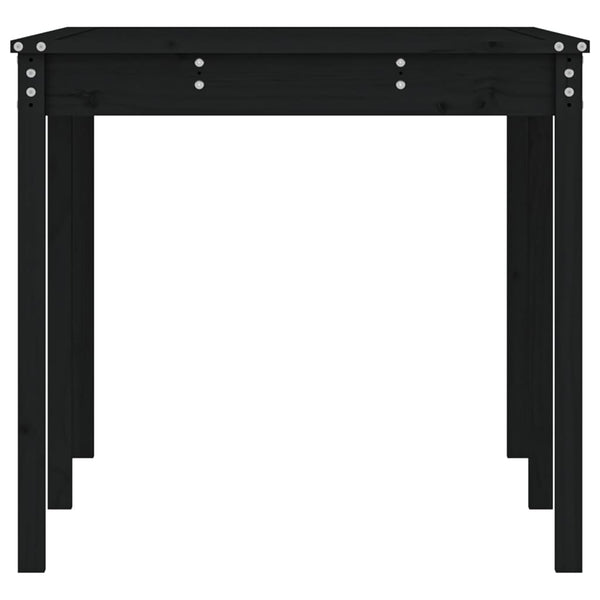 Mesa de jardín 159,5x82,5x76 cm madera maciza de pino negro