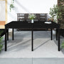 Garden table 159.5x82.5x76 cm solid pine wood black