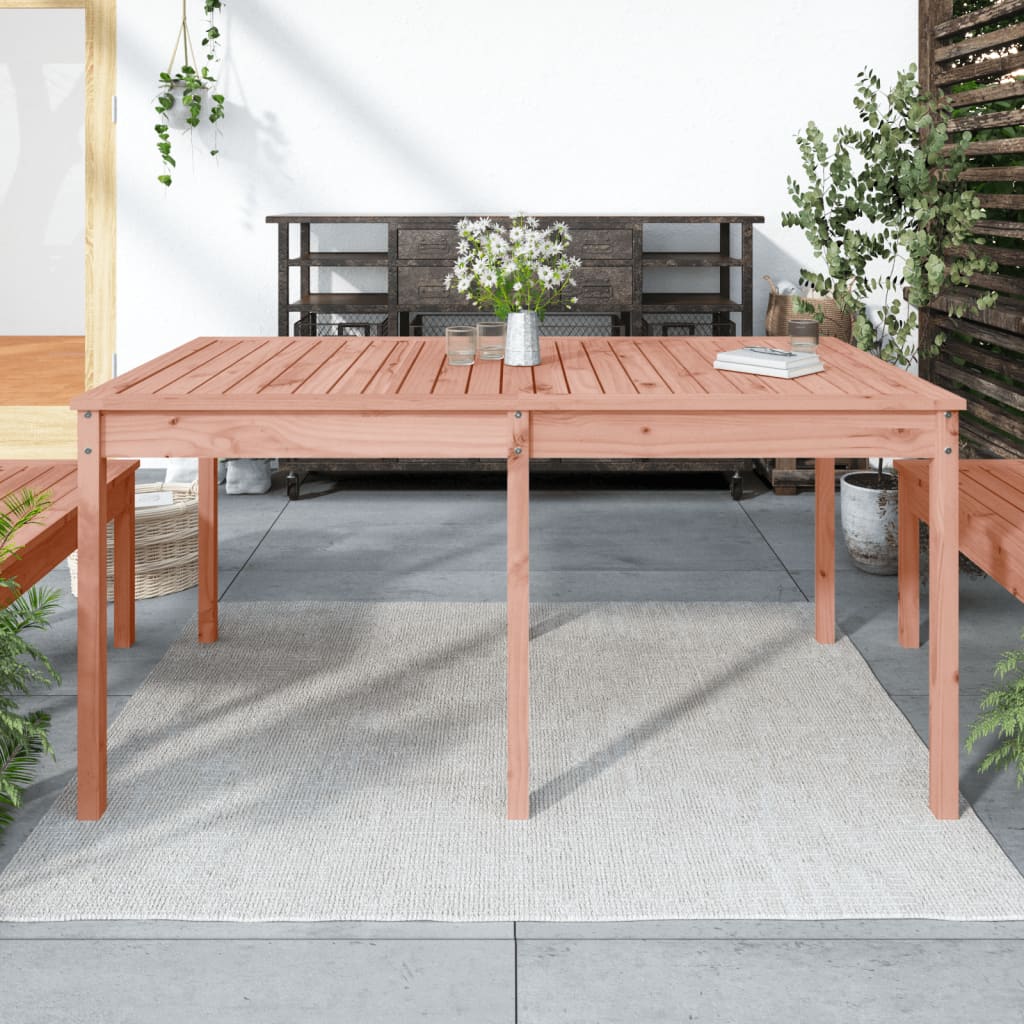 Mesa de jardín 159,5x82,5x76 cm madera maciza de douglas