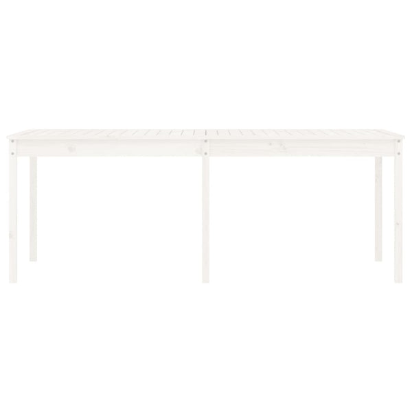 Mesa de jardim 203,5x100x76 cm madeira de pinho maciça branco