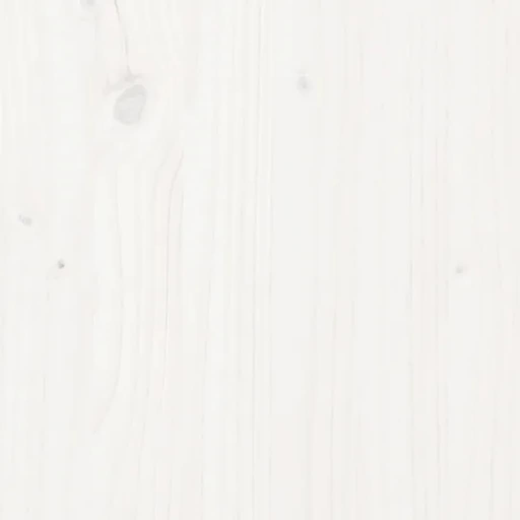 Mesa de jardim 203,5x100x76 cm madeira de pinho maciça branco