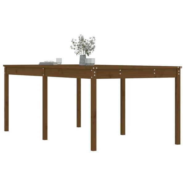 Garden table 203.5x100x76 cm solid pine honey brown