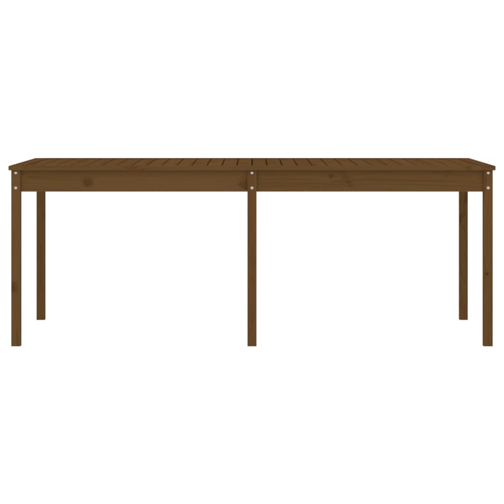 Garden table 203.5x100x76 cm solid pine honey brown