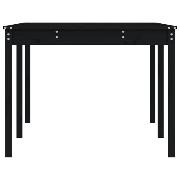 Mesa de jardín 203,5x100x76 cm madera maciza de pino negro