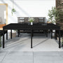 Garden table 203.5x100x76 cm solid pine wood black