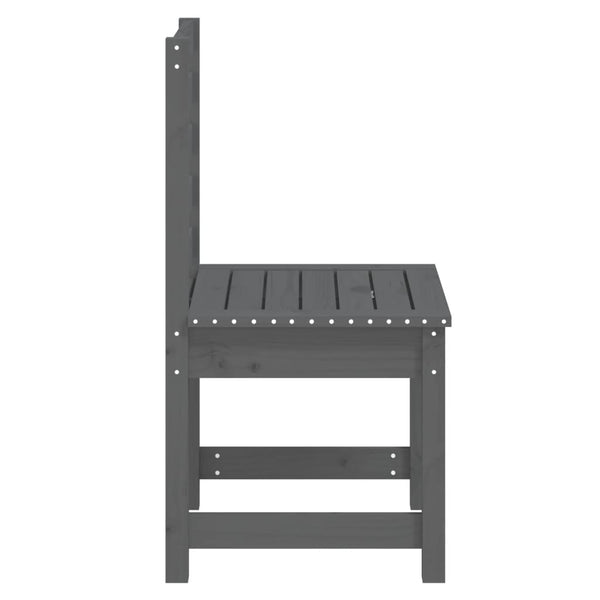 Cadeiras de jardim 2 pcs 50x48x91,5 cm pinho maciço cinzento