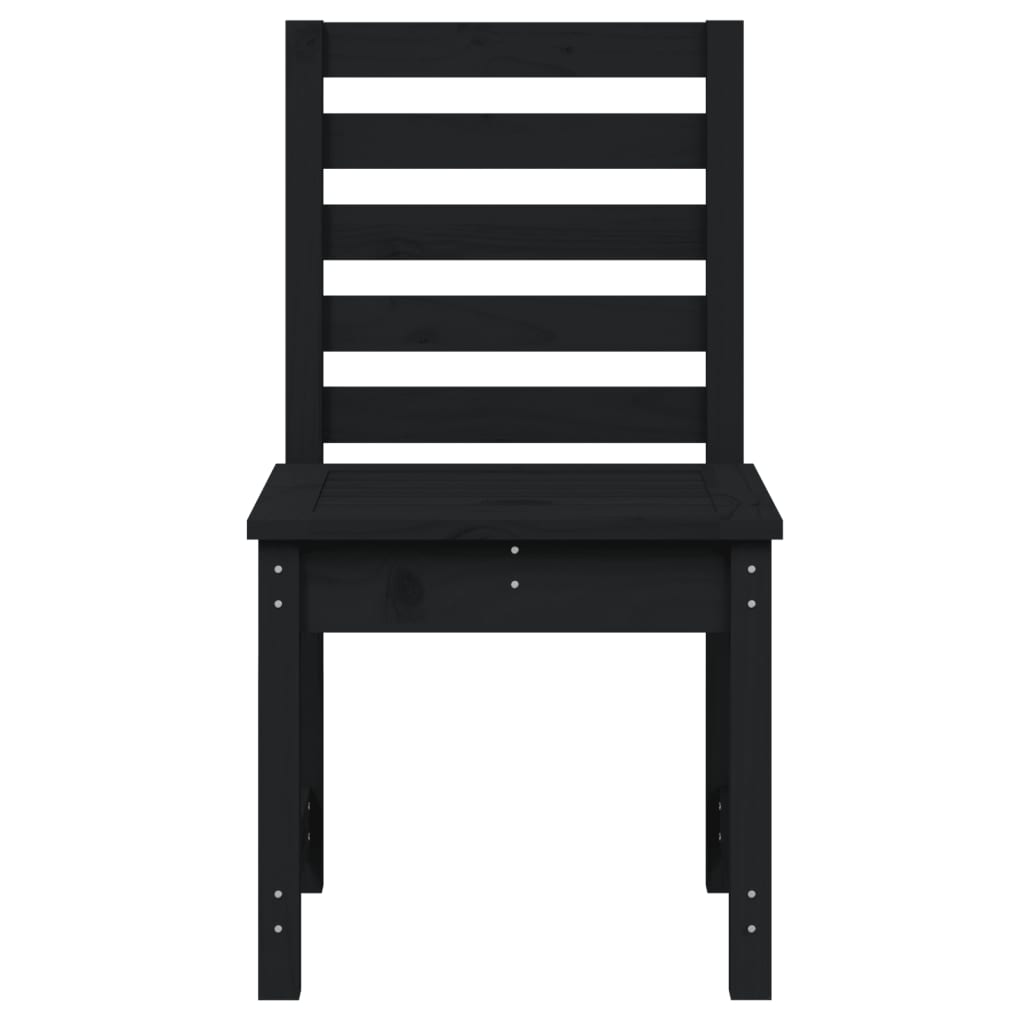 Garden chairs 2 pcs 40.5x48x91.5 cm solid pine black