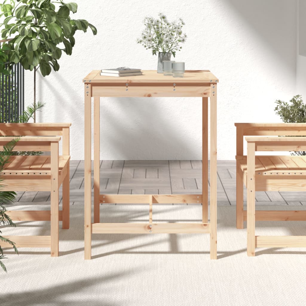 Garden table 82.5x82.5x110 cm solid pine wood