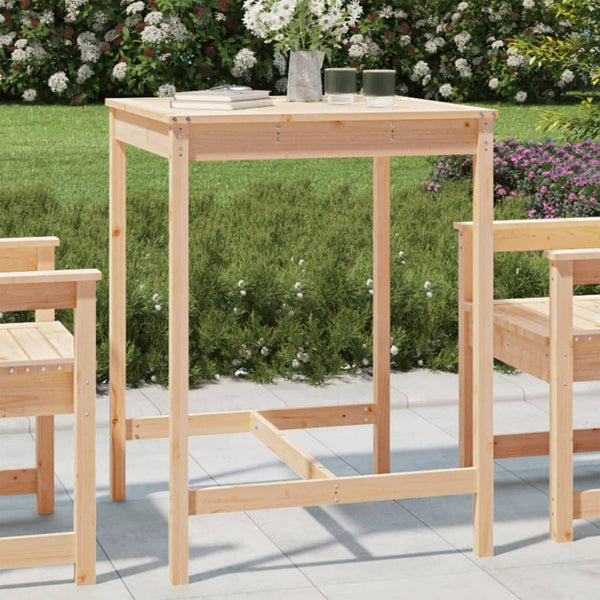 Garden table 82.5x82.5x110 cm solid pine wood