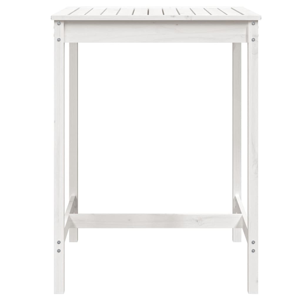 Garden table 82.5x82.5x110 cm solid pine wood white