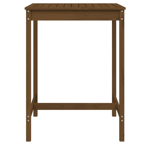 Garden table 82.5x82.5x110 cm solid pine honey brown