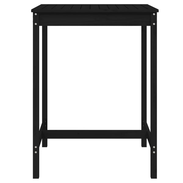 Garden table 82.5x82.5x110 cm solid pine wood black