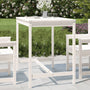 Garden table 121x82.5x110 cm solid pine wood white