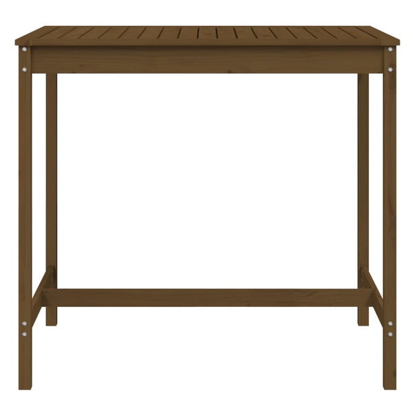 Garden table 121x82.5x110 cm solid pine honey brown