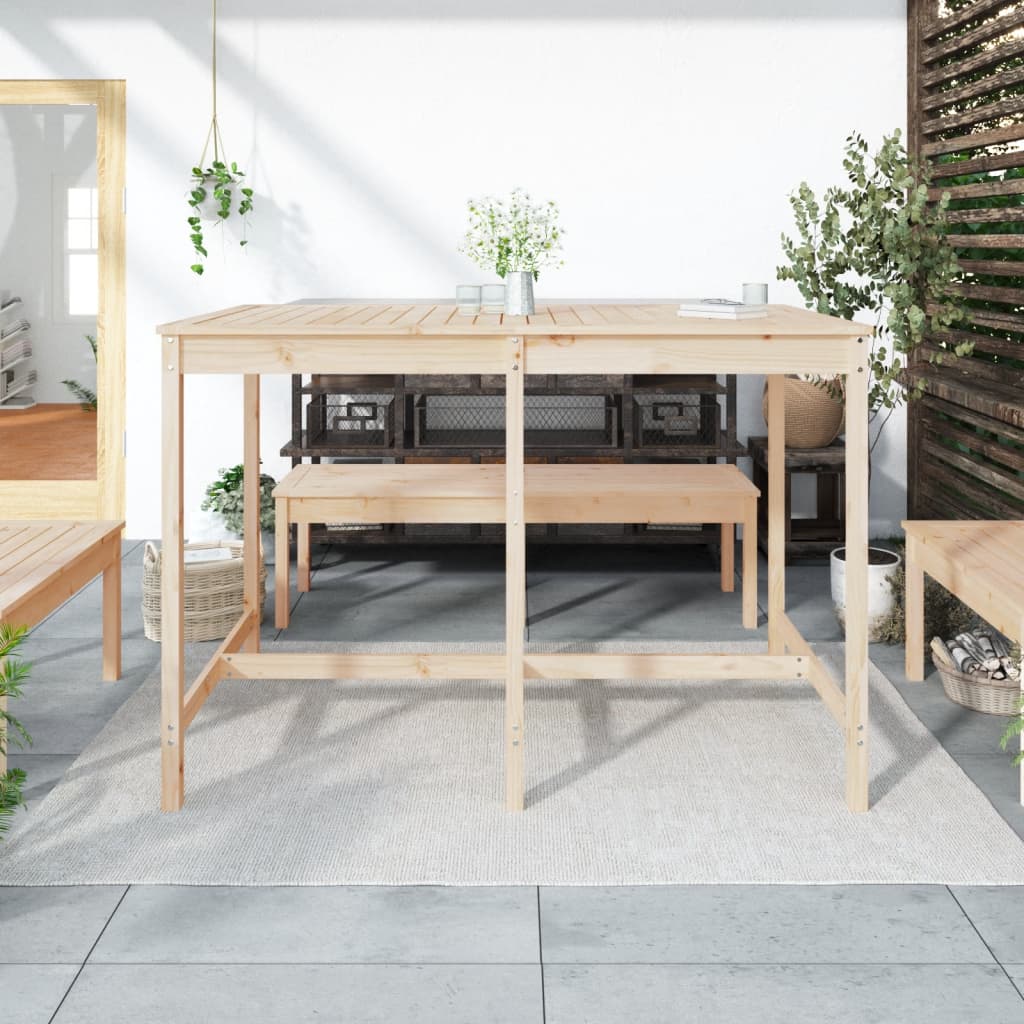 Garden table 159.5x82.5x110 cm solid pine wood