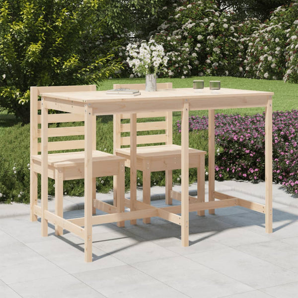 Mesa de jardín 159,5x82,5x110 cm madera maciza de pino