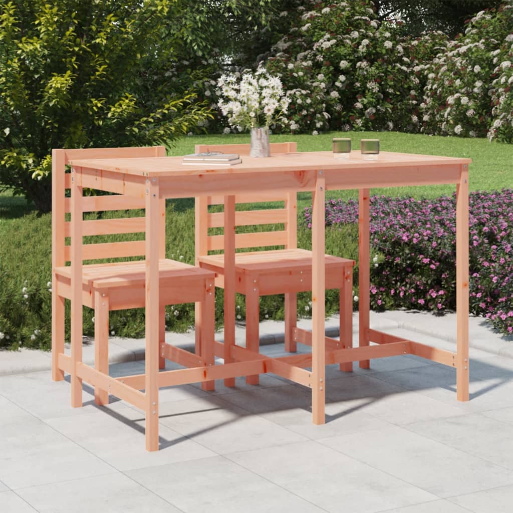 Garden table 159.5x82.5x110 cm solid douglas wood