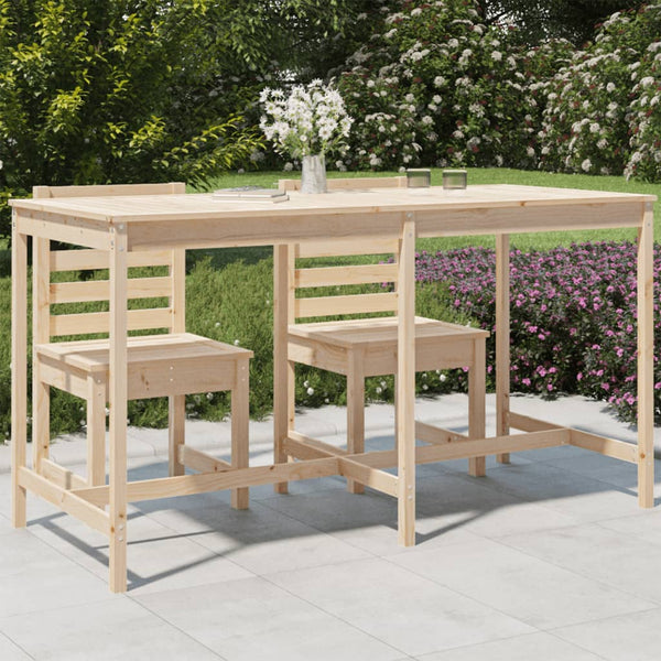 Garden table 203.5x90x110 cm solid pine wood