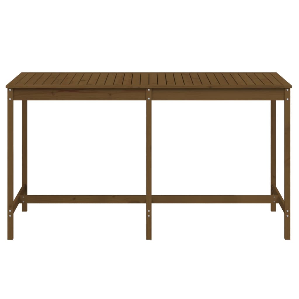 Garden table 203.5x90x110 cm solid pine honey brown