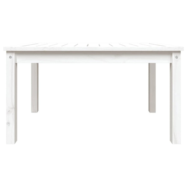 Garden table 82.5x50.5x45 cm solid pine wood white